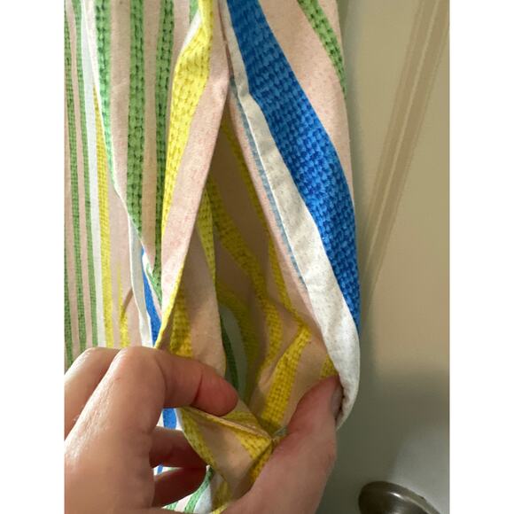 Cara Cara Campbell Multi Stripe Cotton Summer Midi Dress Size M - Picture 11 of 13